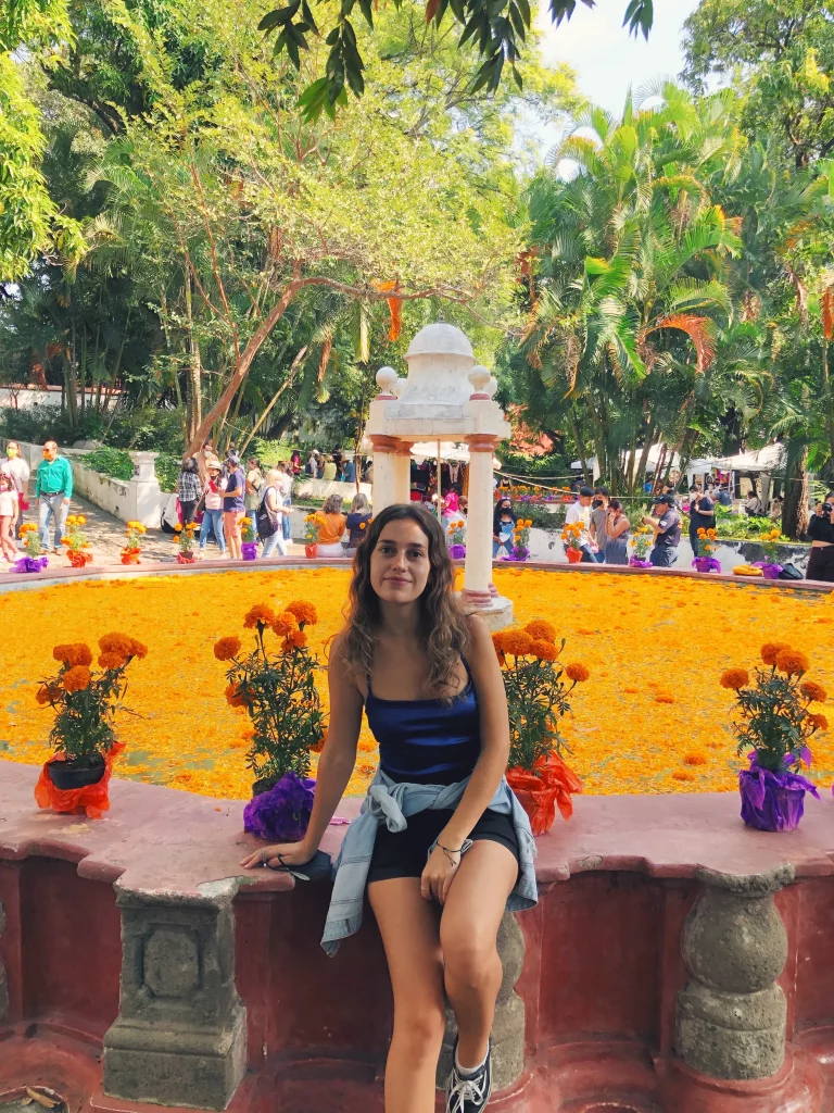 Day of the Dead decorations in Jardin Borda, Cuernavaca, Mexico