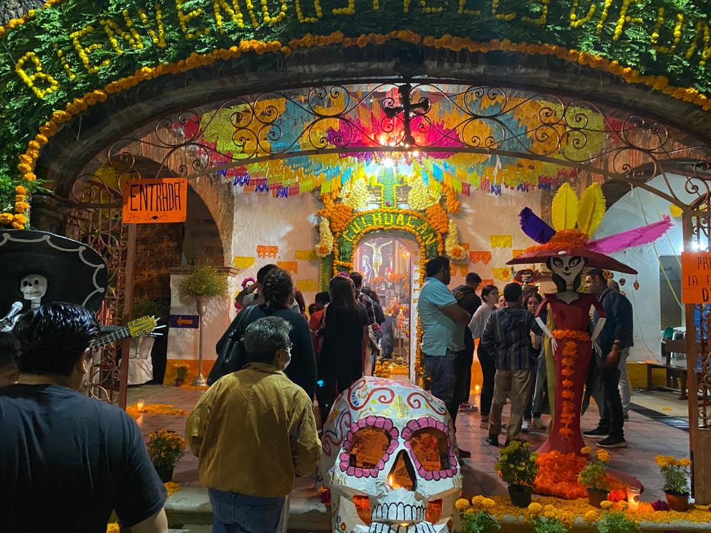 Day of the Dead decorations in Ocotepec, Cuernavaca, Mexico