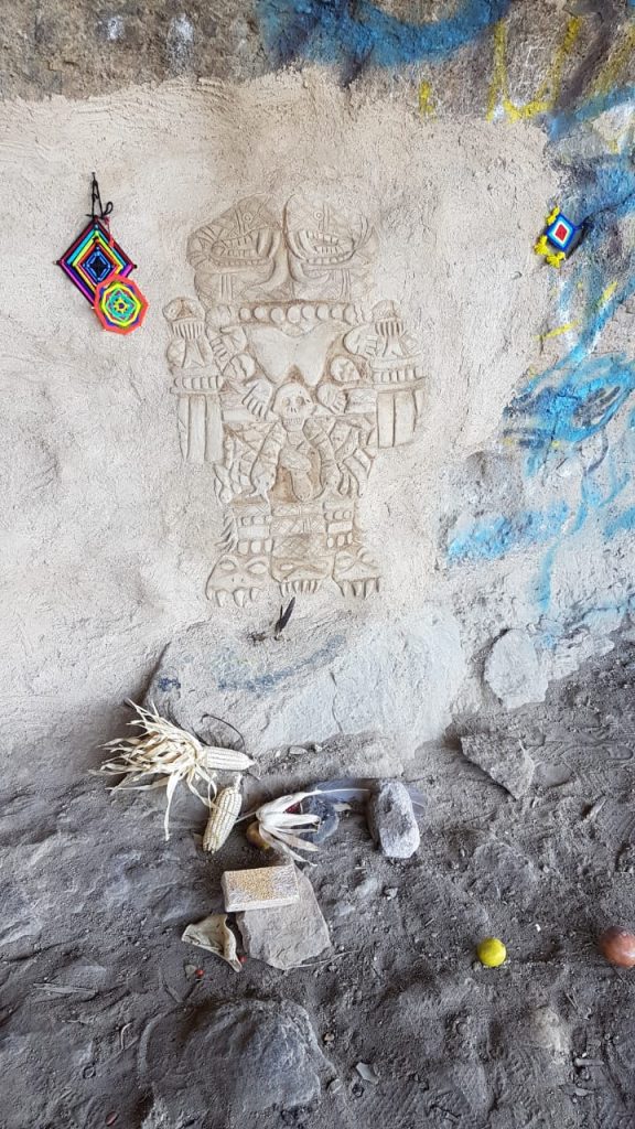 Cave art in the Cerro de la Tonanzin, Tlayacapan, Mexico