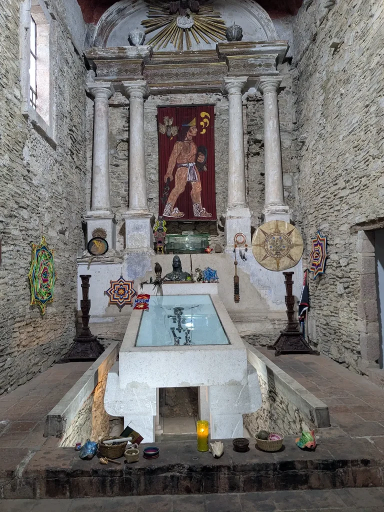 Skeleton of Emperor Cuautemoc in Ixcateopan de Cuatemoc